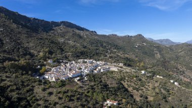 İspanya 'nın Genal Vadisi' ndeki Benadalid belediyesinin manzarası