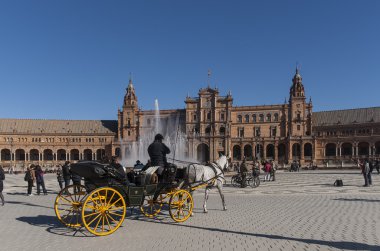 Sevilla, İspanya Meydanı anıtları