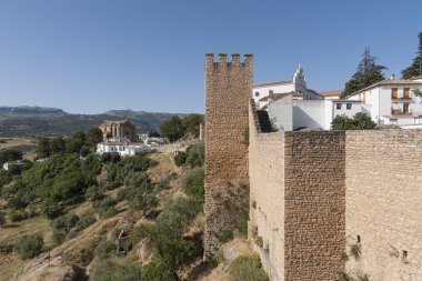 Ronda, Malaga şehir çevrili Antigua Arap duvar