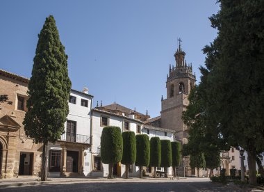 Mlaga Eyaleti, Andalusia Tajo de Ronda şehirde dolaşan
