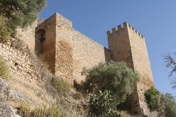 Muralha árabe de Antígua que cercava a cidade de Ronda, Málaga — Fotografia de Stock