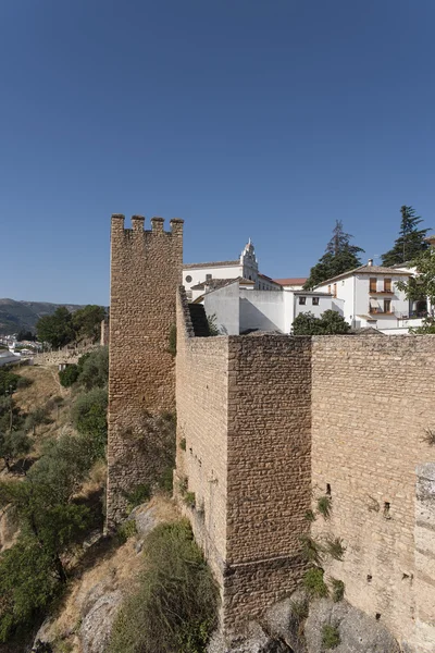 Muralha árabe de Antígua que cercava a cidade de Ronda, Málaga — Fotografia de Stock