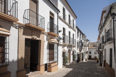 Malaga Eyaleti, Andalusia Ronda şehir sokaklarında yürümek