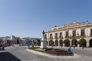 İspanya Malaga'da il anıtsal kasaba Ronda sokaklarında
