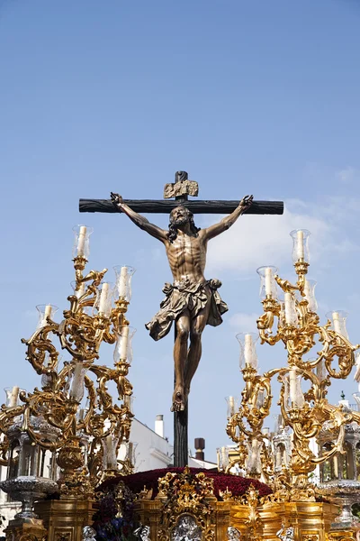 Christus het verstrijken in de Heilige Week in Sevilla — Stockfoto