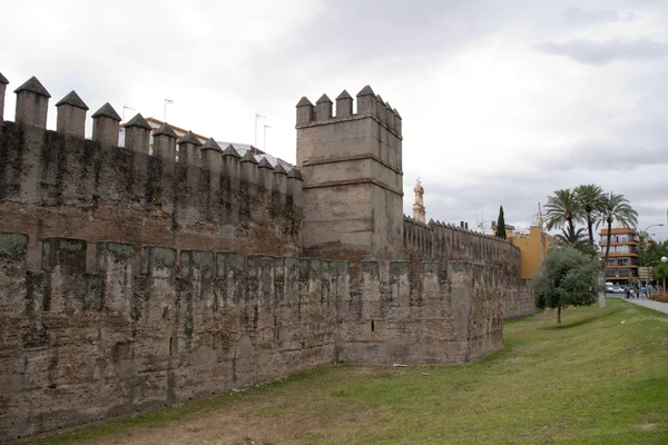 Arab Views Ancient Wall Surrounded City Seville Area Macarena — Stock Photo, Image