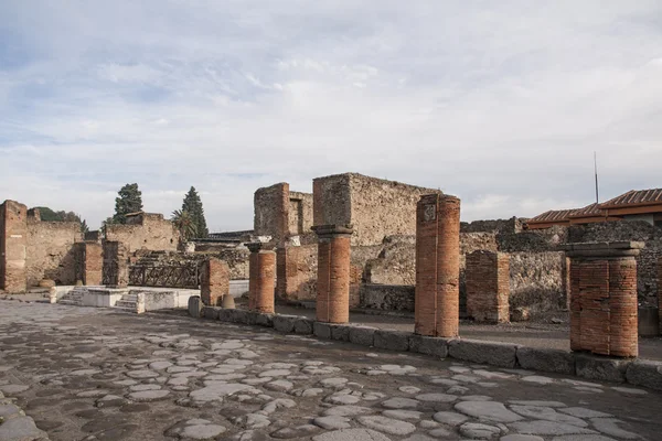 Restes archéologiques de l'ancienne ville romaine de Pompéi, Italie — Photo
