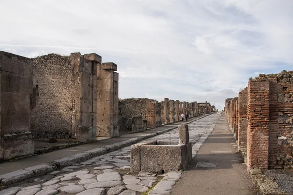 Régészeti maradványai, az ókori római város Pompeji, Olaszország — Stock Fotó