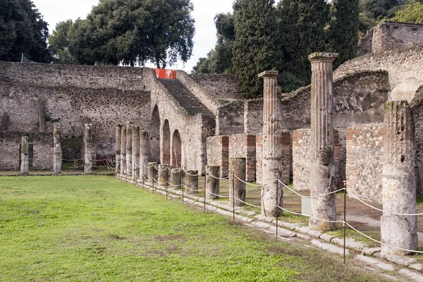 Visie Van Oude Ruïnes Van Romeinse Stad Pompeii Italië — Stockfoto