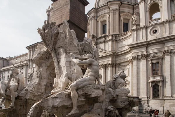 Piazza Navona Rómában — Stock Fotó