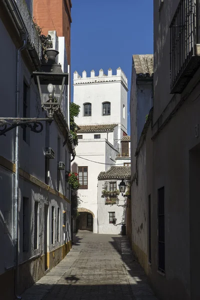 View Ancient Streets Which Belonged Old Quarter Jewish Quarter Seville — Stock Photo, Image