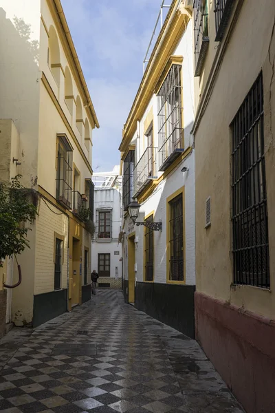 Kilátás Nyílik Ősi Utcákon Amely Tartozott Régi Negyedében Sevilla Zsidó — Stock Fotó
