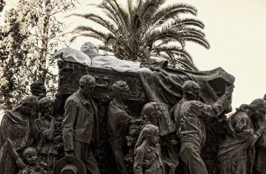 bullfighters buried in the cemetery of Seville clipart
