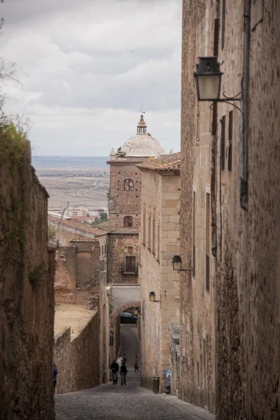 Ciudades medievales en España, Cáceres — Foto de Stock