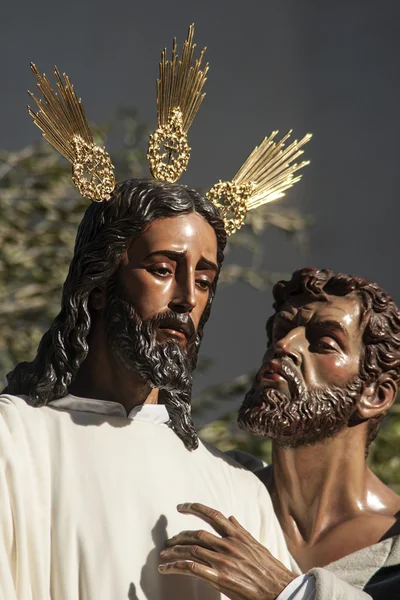 Fraternidade do beijo de Judas, Semana Santa em Sevilha, Espanha — Fotografia de Stock