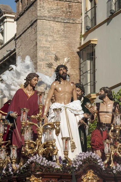 Jesús despojado de sus vestiduras, Semana Santa de Sevilla — Foto de Stock