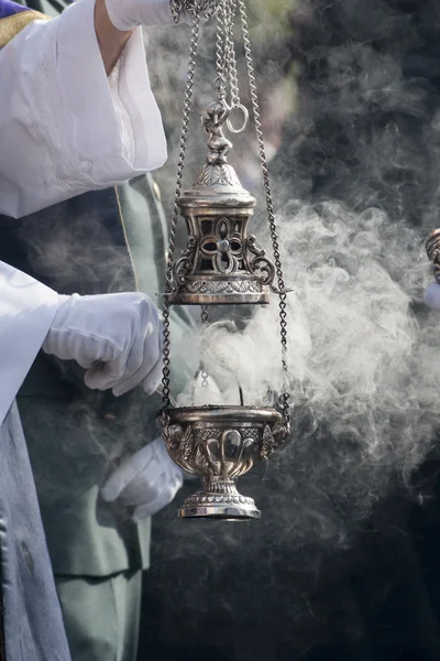 Semana Santa em Sevilha, incenso — Fotografia de Stock