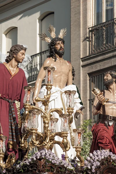 Ježíš se svlékl jeho oděv, Velikonoce v Seville — Stock fotografie