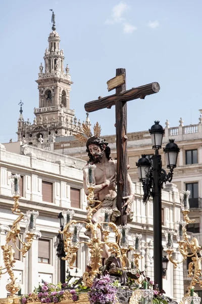 Cristo de la Hermandad del Sol, Semana Santa de Sevilla — Foto de Stock
