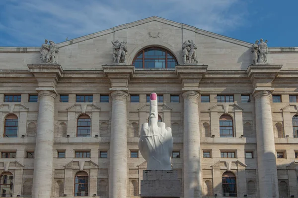 Milão Itália 2021 Março Palazzo Mezzanotte Sede Bolsa Valores Milão — Fotografia de Stock