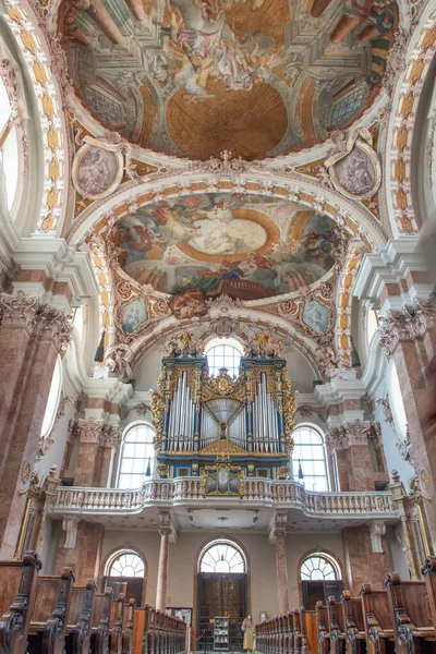 Innsbruck Austria Julio 2020 Interior Catedral Santiago Con Valiosos Frescos — Foto de Stock