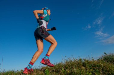 Zorzone Bergamo İtalya 5 Eylül 2021 Lombardy dağlarında koşu yarışı