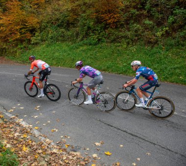 Bergamo İtalya 11 Ekim 2025: Giro di Lombardia 2025 bisiklet yarışı, 