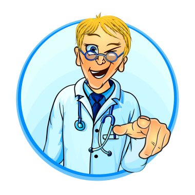 Bir doktor vektör görüntü