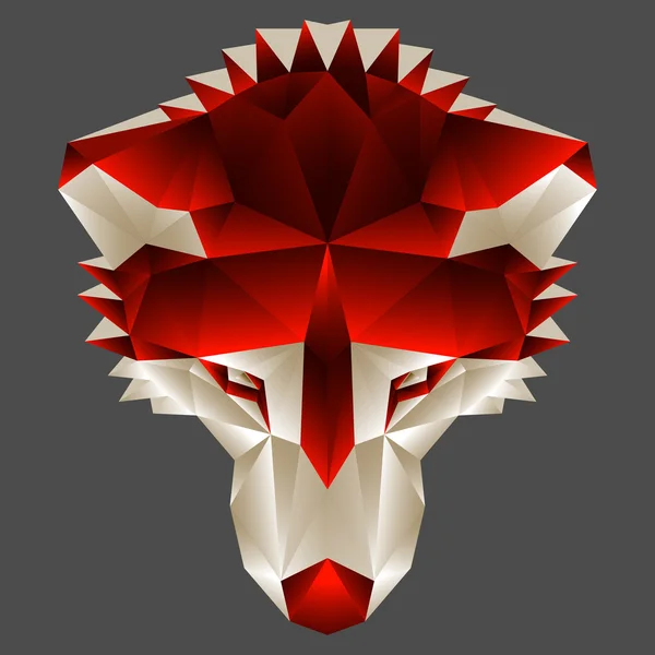 Vector low poly husky — Stock Vector