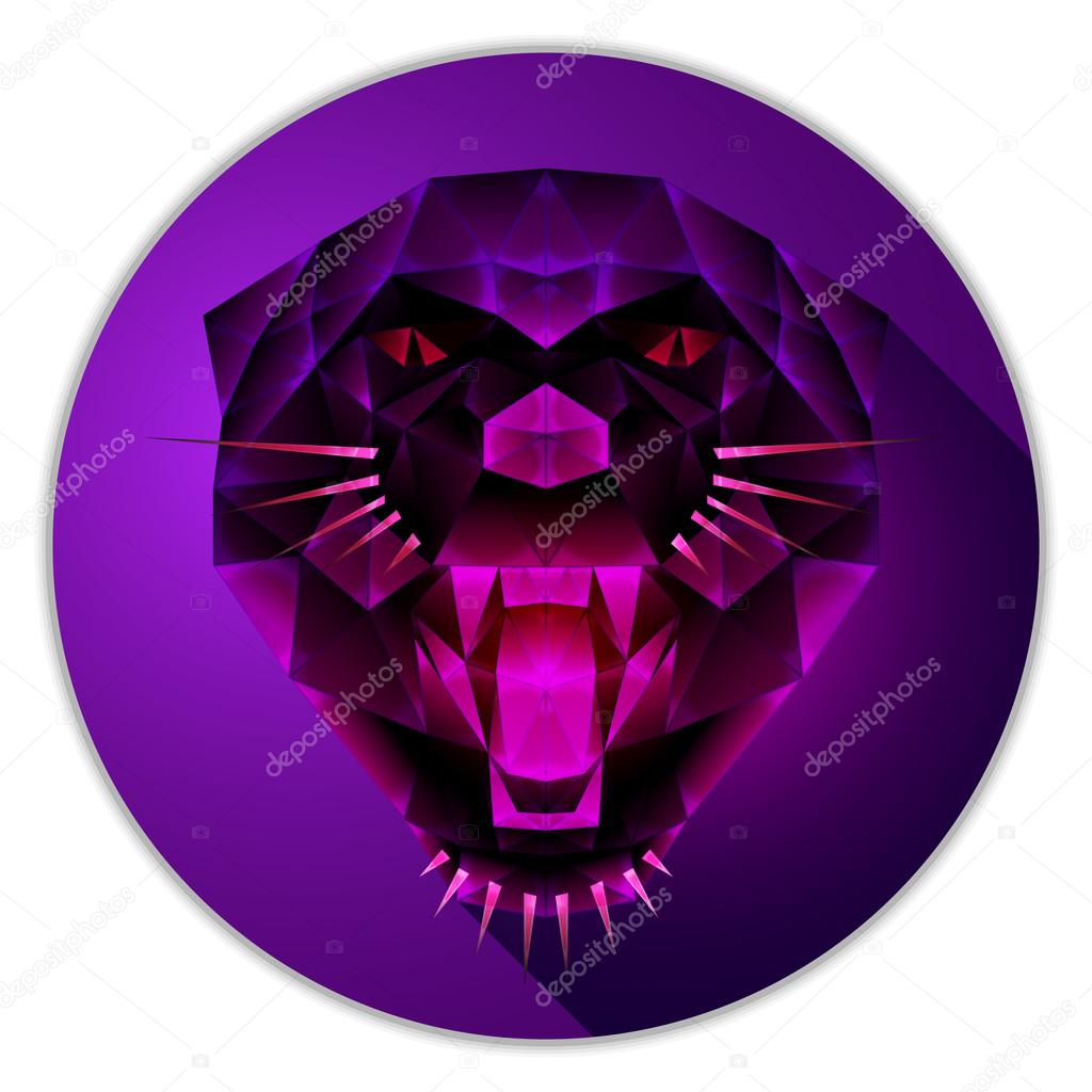 Vector low poly panther