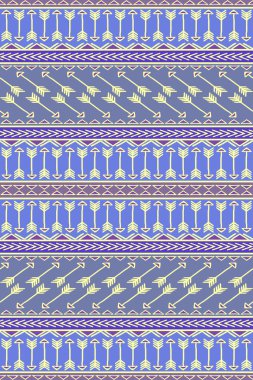 Okları, Aztek motifleri ile kesintisiz geometrik etnik desen
