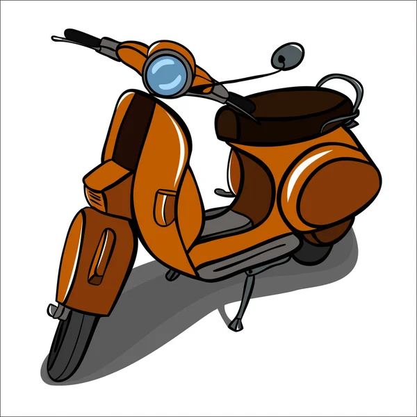 Ilustración vectorial plana de scooter retro — Vector de stock