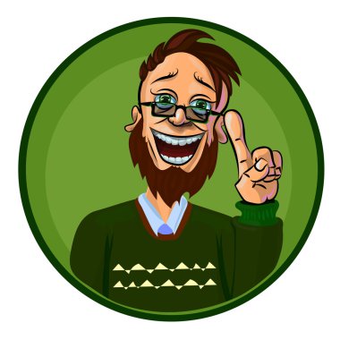 Vector image of hipster