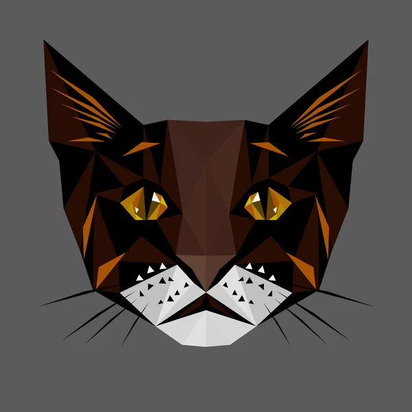 Vecteur low poly chat — Image vectorielle