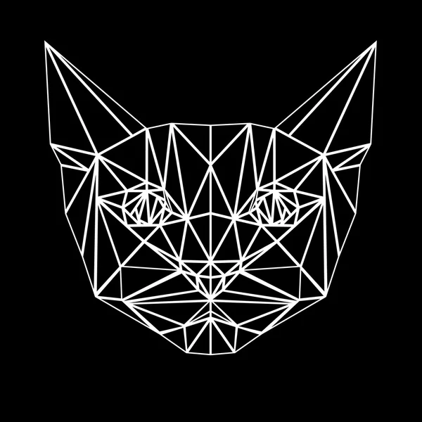 Διάνυσμα συμμετρική πολυ χαμηλό γάτα — Διανυσματικό Αρχείο