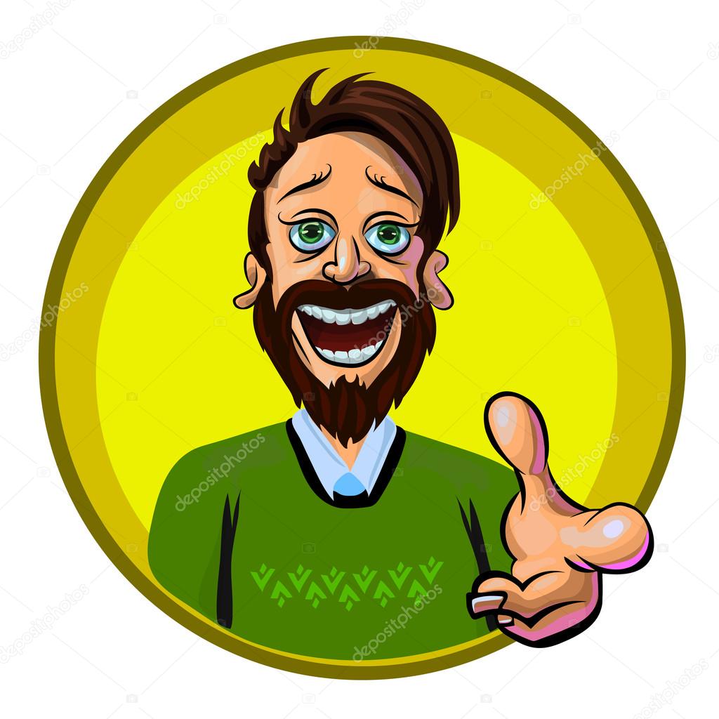 Vector image of a man pointing out Stock Vector Image by  © #95632266