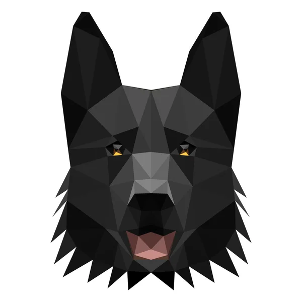 Vektör düşük Poli çoban köpeği