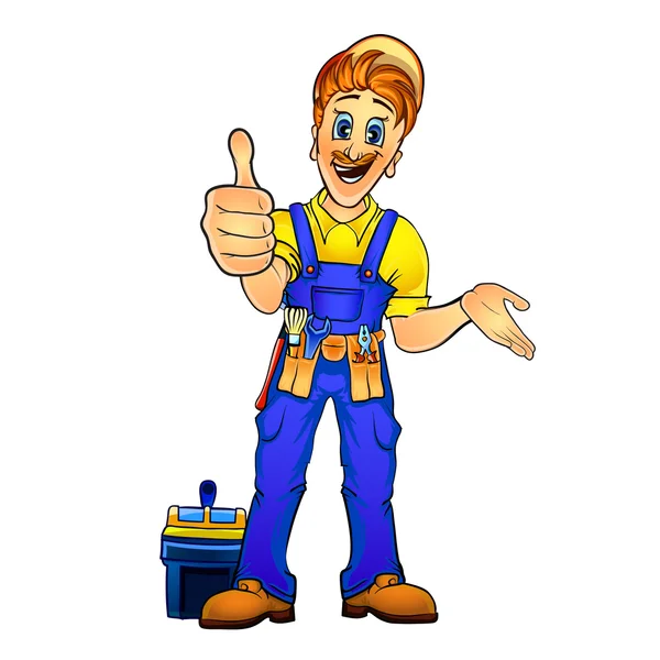 Vector image of a workman — Stock Vector