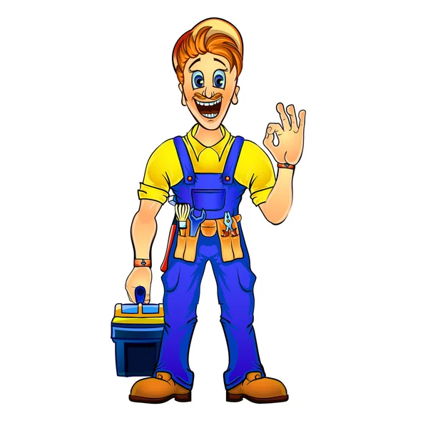 Vector image of a workman — Stock Vector