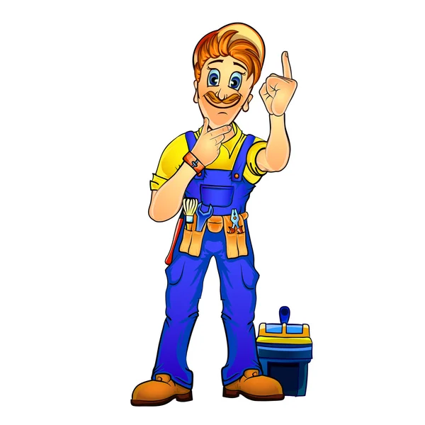 Vector image of a workman — Stock Vector