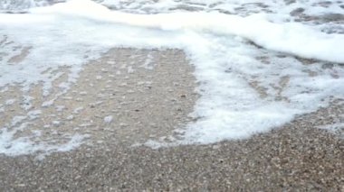 Dalga deniz kış Plaj koruyor