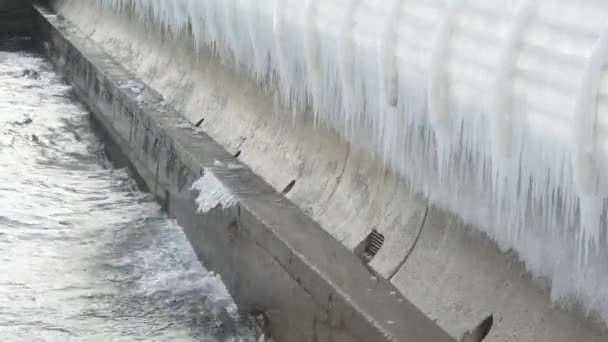 Ondas rodadas en la orilla — Vídeos de Stock