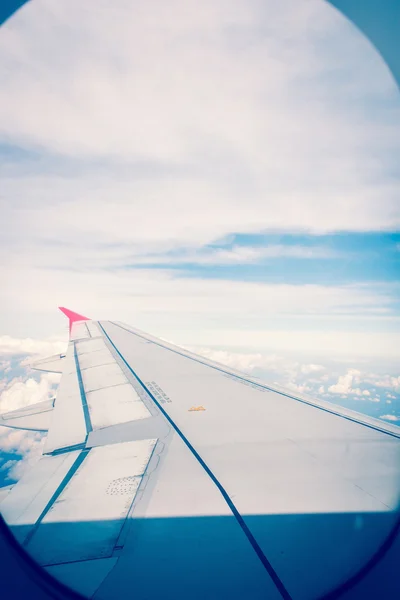 비행기에 siting의 보기 — 스톡 사진