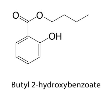 Butyl 2-kloropropanoat iskelet yapısı. Ester bileşik şematik çizimi. Basit diyagram, kimyasal formül..