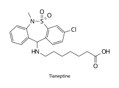 Tuneptin molekülünün kimyasal yapısı