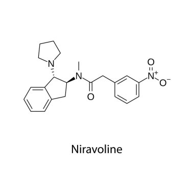 Niravoline molekülünün kimyasal yapısı, çizim
