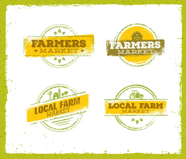 Logotipos de granja local — Vector de stock
