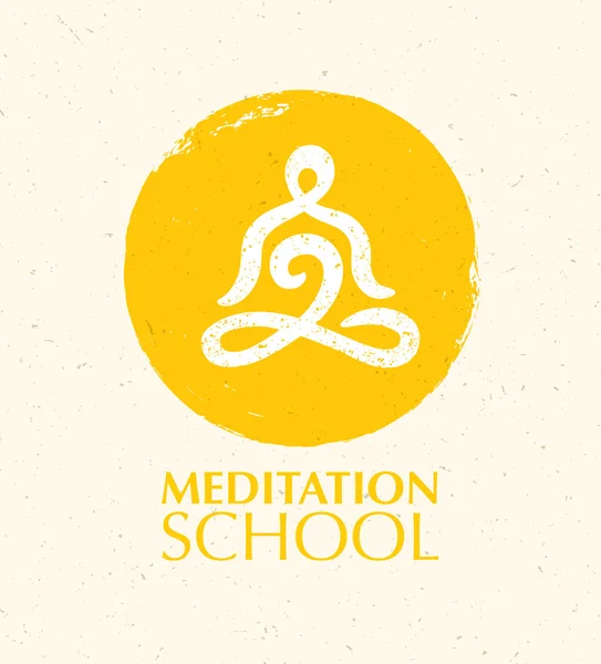 Koncepce meditační školy — Stockový vektor