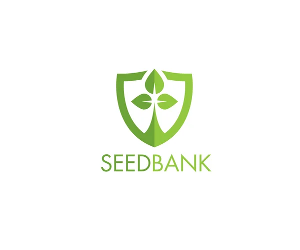 Forma do escudo do banco de sementes —  Vetores de Stock