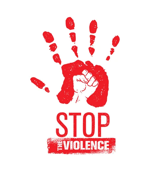 Stop Domestic Violence Stamp. — Stock Vector